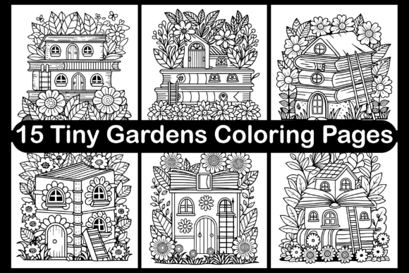 15 Tiny Gardens Coloring Pages: A Graphics Gem for Local Brands