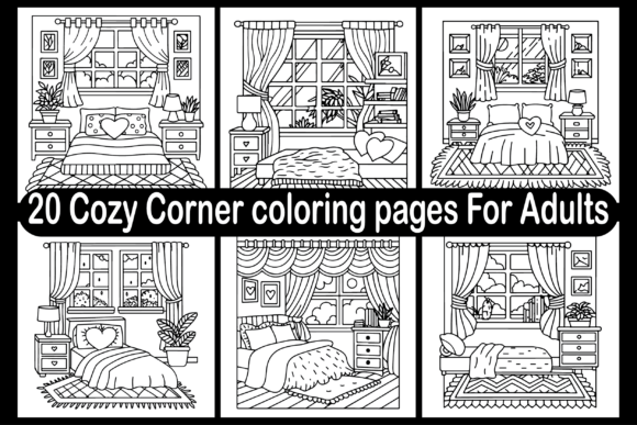 20 Cozy Corner Coloring Pages for Adults: A Graphics Review