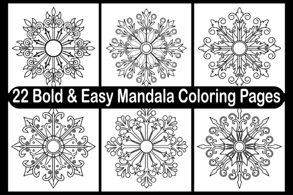 22 Bold Easy Mandala Coloring Pages: A Graphic Asset Review