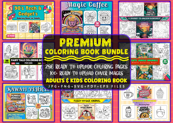 286 Premium Coloring Pages Bundle Review