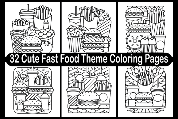 32 Cute Fast Food Theme Coloring Pages for Creative Projects