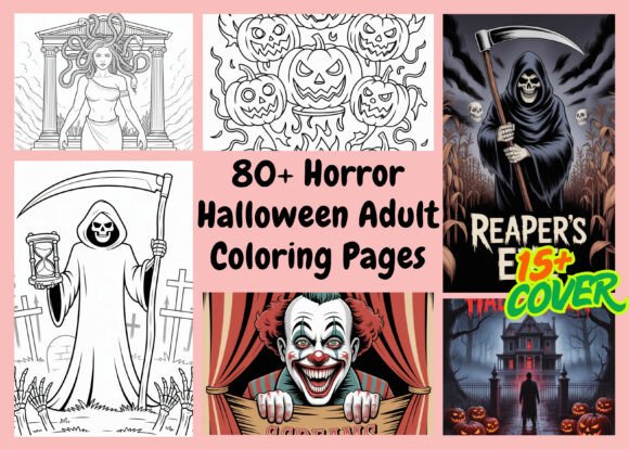 A Brand Designer’s Review: 80 Horror Halloween Coloring Graphics