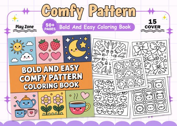 Bold Easy Comfy Pattern Coloring Pages: A Graphics Gem