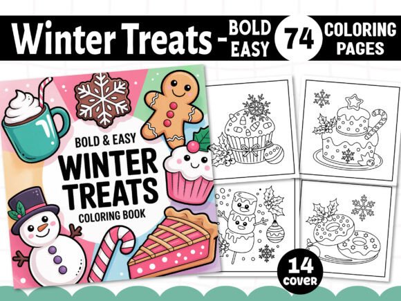 Bold Winter Treats Graphics for Crafting and Coloring Pages
