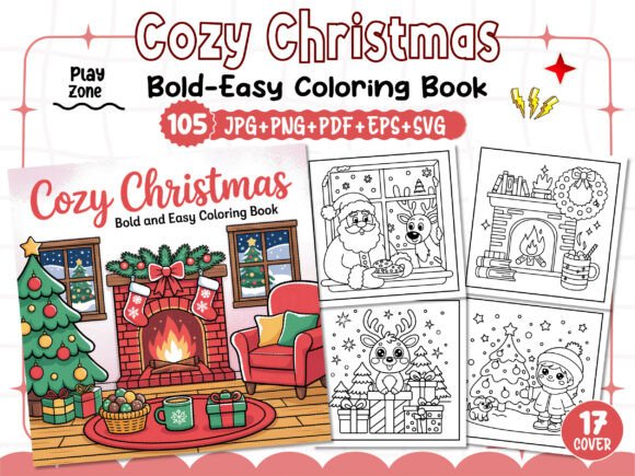 Cozy Christmas Coloring Pages: A Crafter's Graphic Asset Review