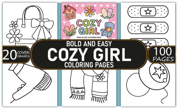Cozy Girl Coloring Book: A Charming Graphics Asset
