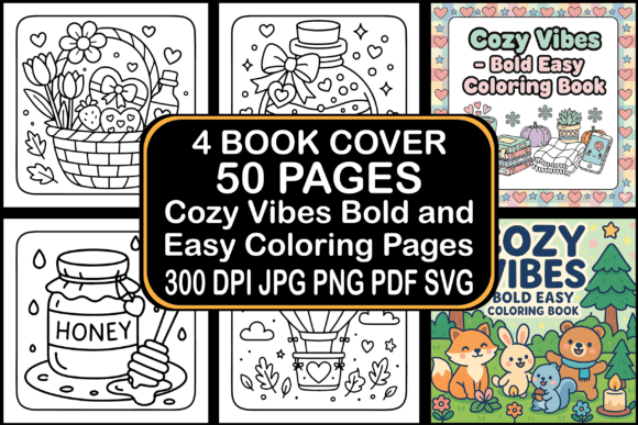 Evaluating Cozy Vibes Bold and Easy Coloring Pages for Digital Selling