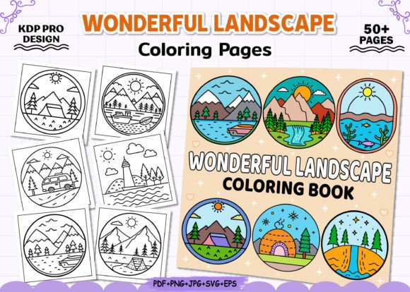 Explore the Versatile Wonderful Landscape Coloring Book Graphics