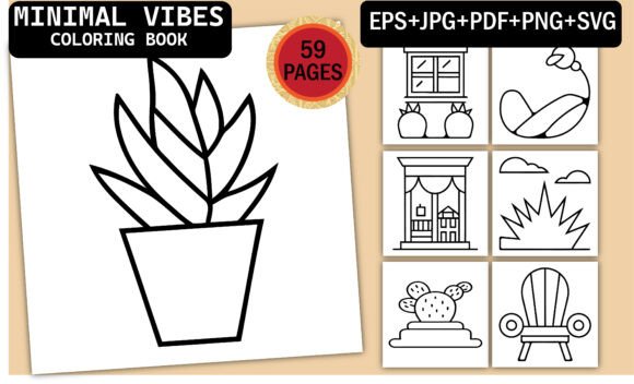 Minimal Vibes Bold Easy Coloring Book: A Graphics Gem