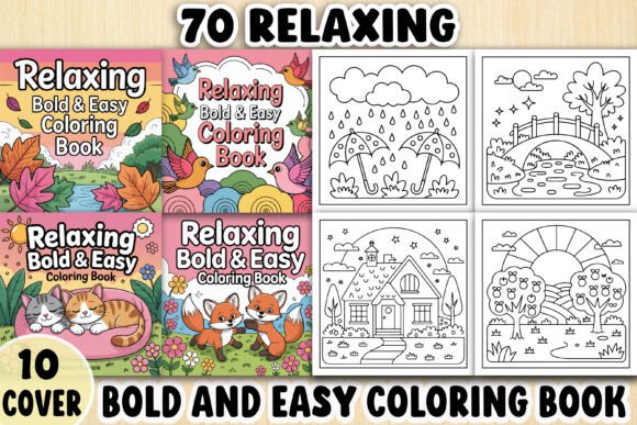 Relaxing Bold - Easy Coloring Pages for Graphics