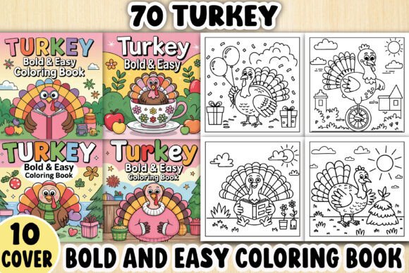 Review: Turkey Bold and Easy Coloring Book Pages