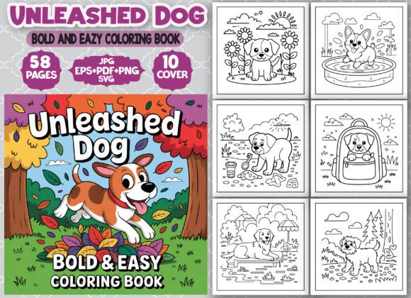 Unleashed Dog Bold Easy Coloring Book: A Designer's Review